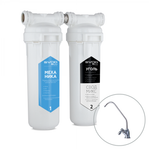 Filter "SVOD-BLU" for hard tap water 2-MC/R (k) + a tap for purified water
